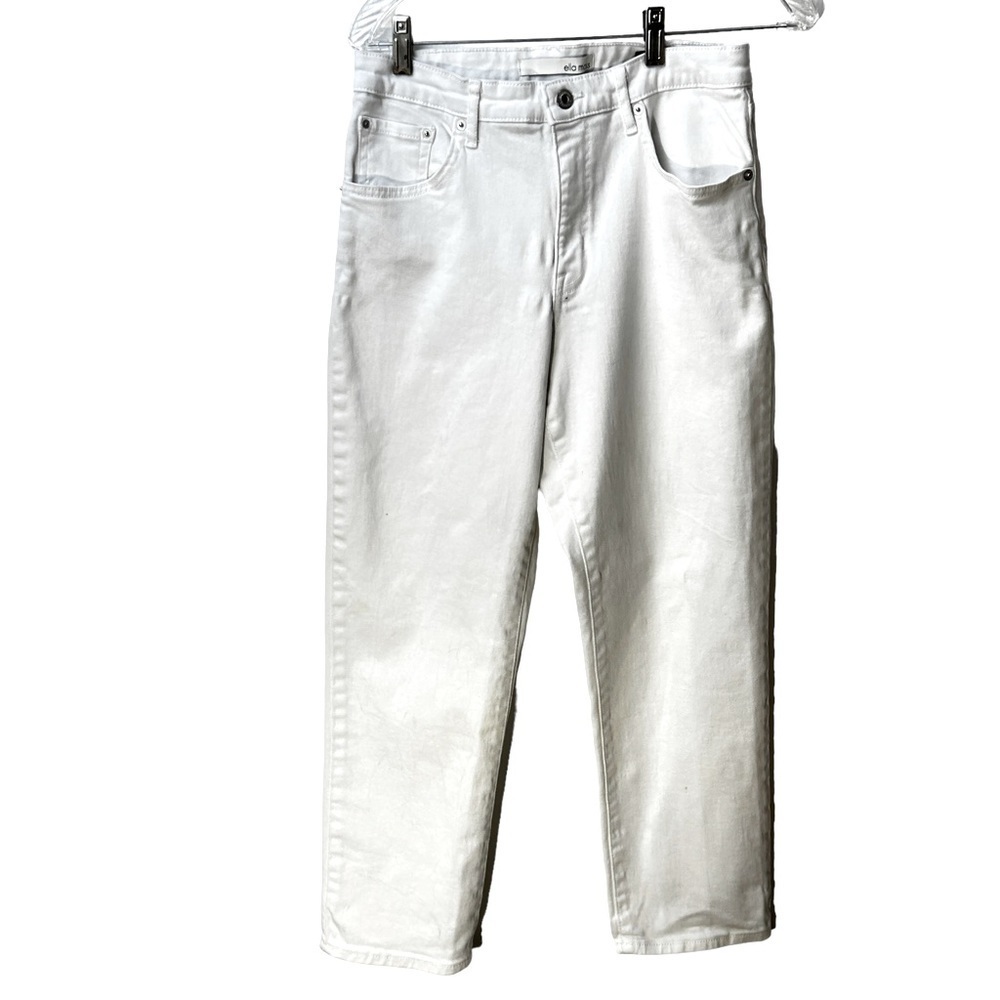 Ella Moss High Waist Straight Ankle White Jeans Womens Size 8 29 Juniors - Picture 2 of 10